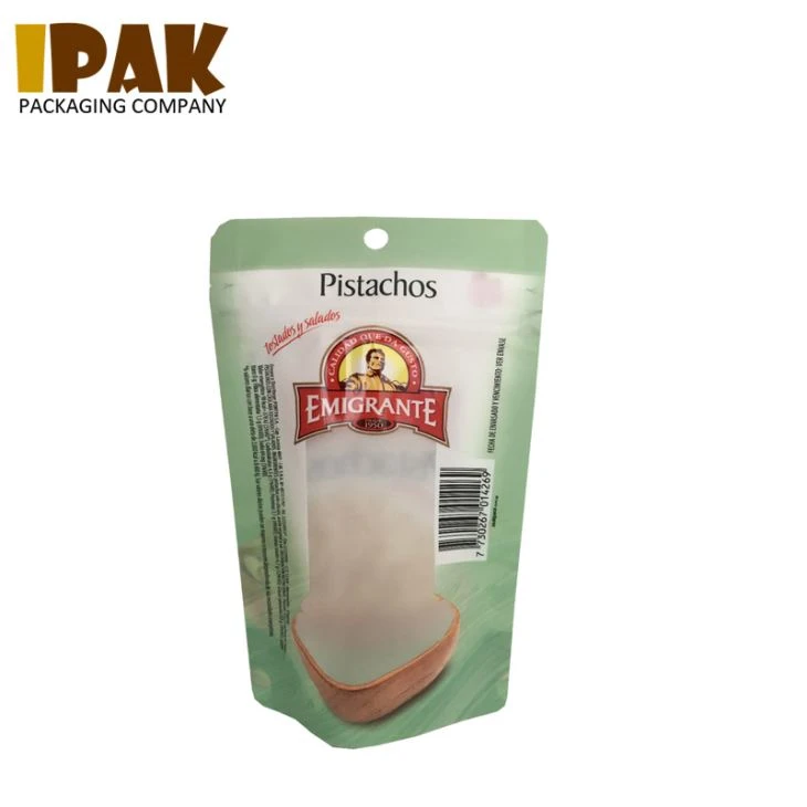 Custom Printed Foil Stand Up Ziplock Plastic Packing Bag For Nuts