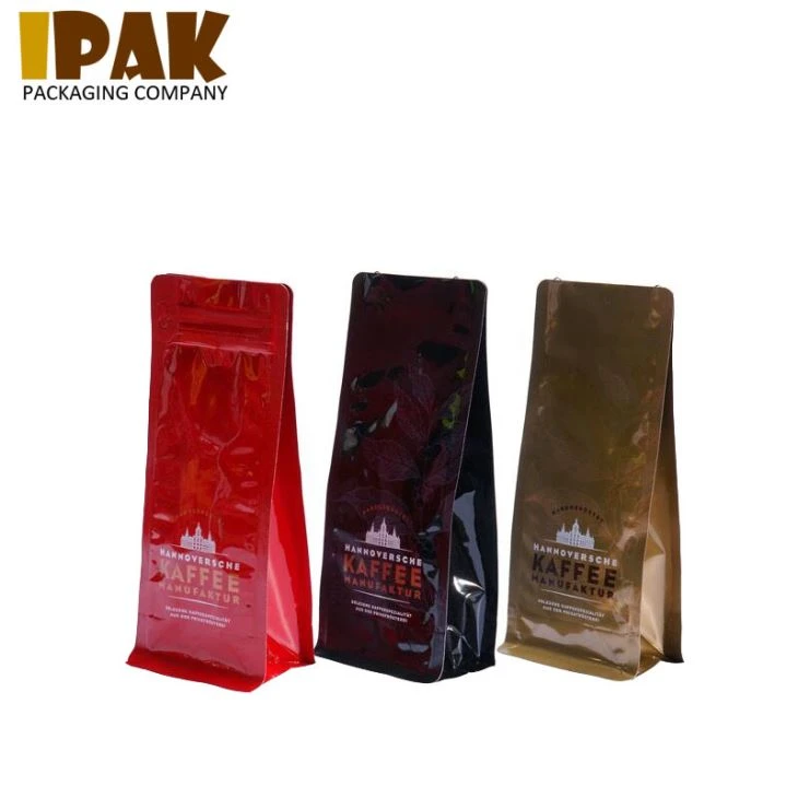 Flat Bottom Coffee Pouch With Valve