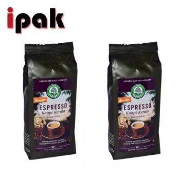Matte Tiav Tom Qab Gusset Txhuas Ntawv Nyiaj Coffee Tais Hnab